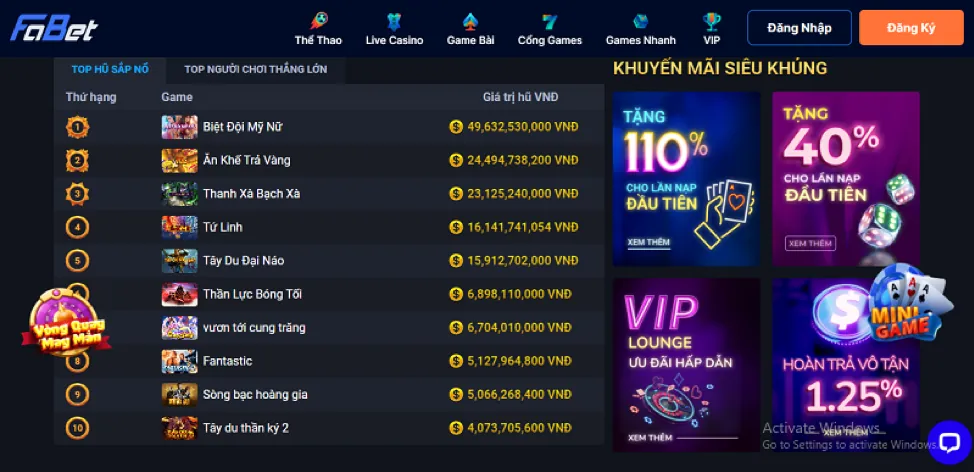 Tổng quan các loại hình khuyến mãi tại vnd88 casino